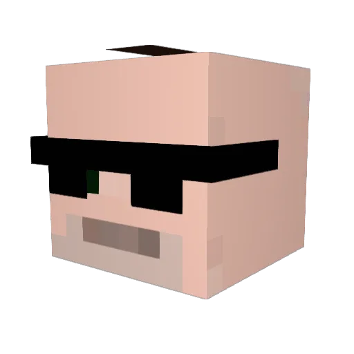 Montttyyy Minecraft avatar head, 3D render