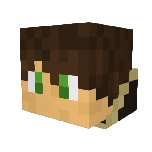 MontyKL Minecraft avatar head, 3D render