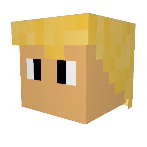MontyM3 Minecraft avatar head, 3D render
