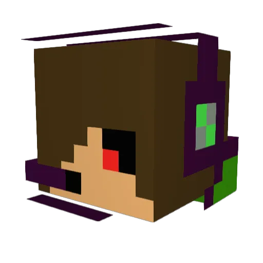 Montzyboy Minecraft avatar head, 3D render