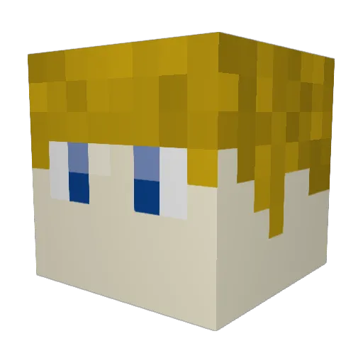 Monvaoir Minecraft avatar head, 3D render