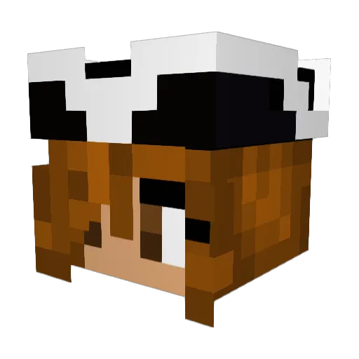 Monzie1 Minecraft avatar head, 3D render