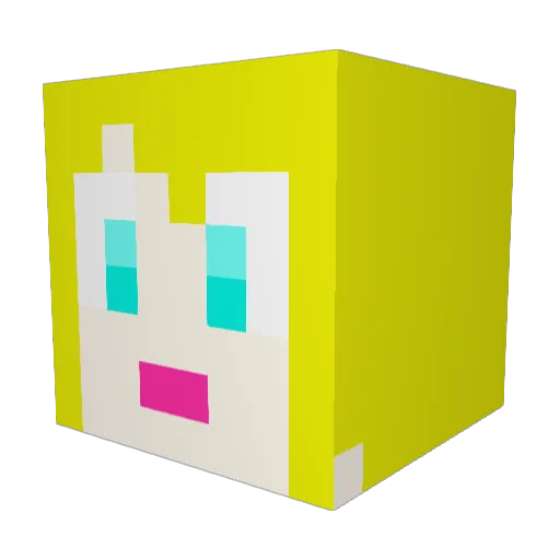 Moo5 Minecraft avatar head, 3D render