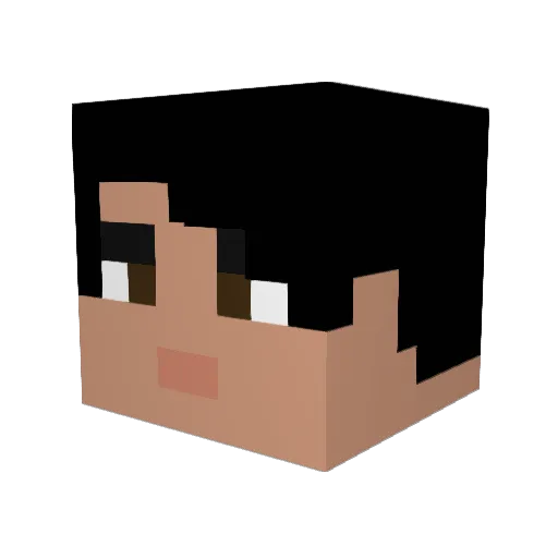 Moo5en Minecraft avatar head, 3D render