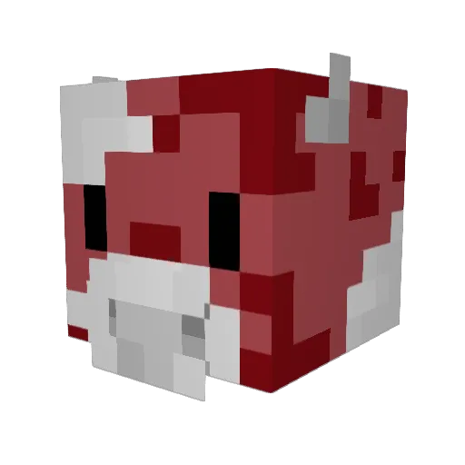 MooBloo Minecraft avatar head, 3D render