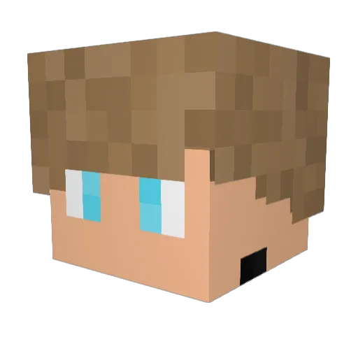 MooCowCool Minecraft avatar head, 3D render