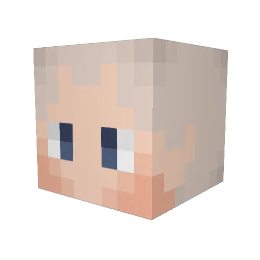 MooHun Minecraft avatar head, 3D render