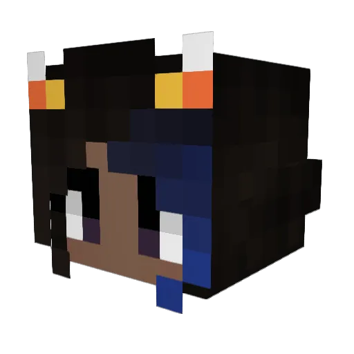 MooMooChu Minecraft avatar head, 3D render