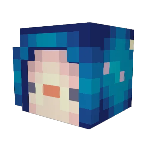 MooMooCow_VIII Minecraft avatar head, 3D render