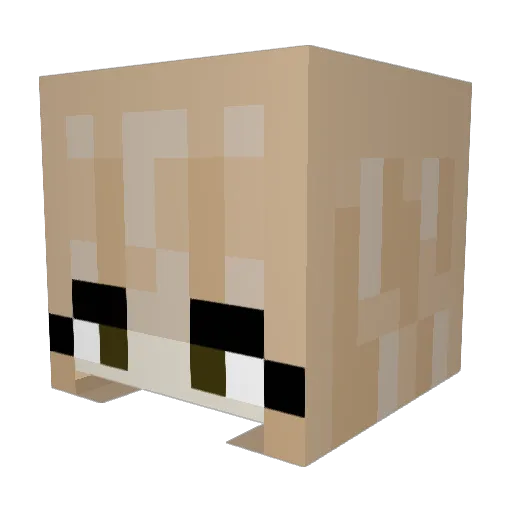 MooMooMousie Minecraft avatar head, 3D render