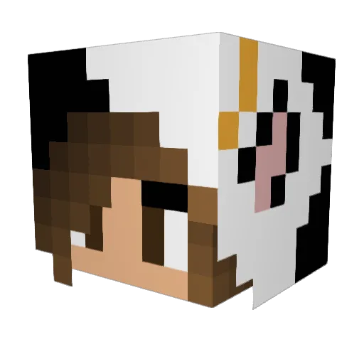 MooMooShark Minecraft avatar head, 3D render