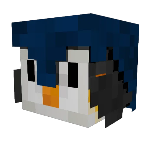 MooN_R Minecraft avatar head, 3D render