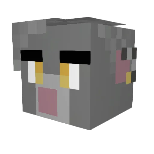 MooSeeker Minecraft avatar head, 3D render