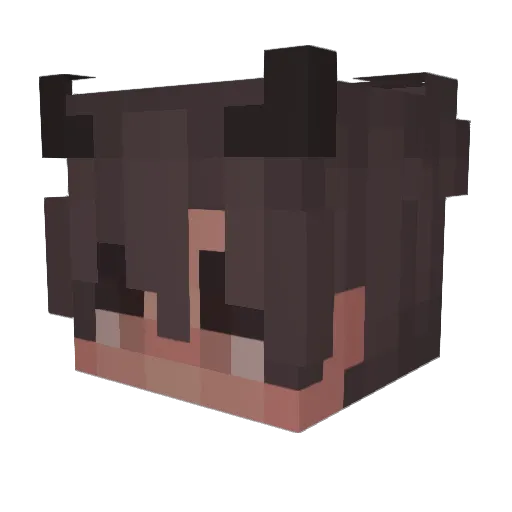 MooSpams Minecraft avatar head, 3D render