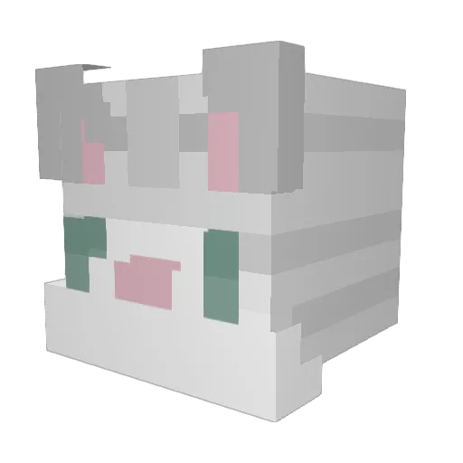 Moo_Candy Minecraft avatar head, 3D render