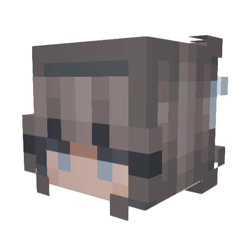 Moo_Lash Minecraft avatar head, 3D render