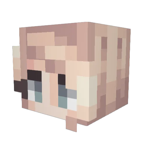 Moo__Moo Minecraft avatar head, 3D render