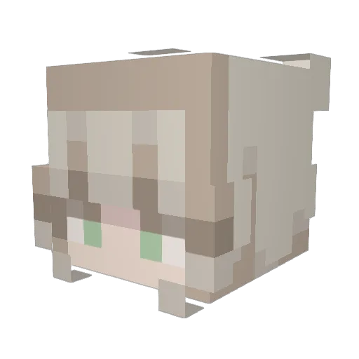 Moo_nie_ Minecraft avatar head, 3D render