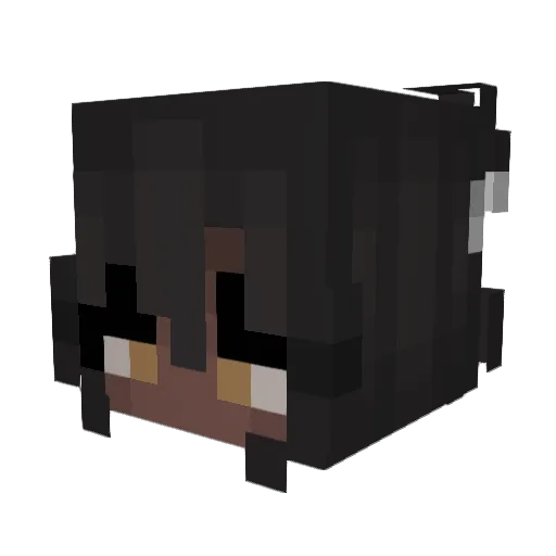 Moocats Minecraft avatar head, 3D render