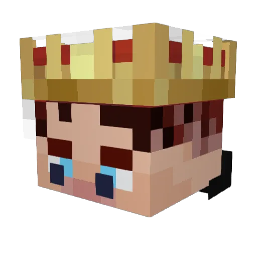 Moochiik Minecraft avatar head, 3D render