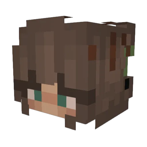 Moodie_Chan09 Minecraft avatar head, 3D render