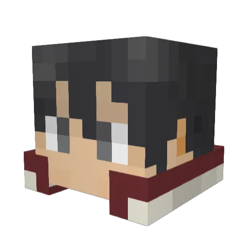 Moodsletter Minecraft avatar head, 3D render