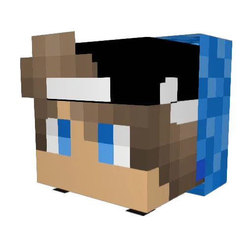 Moodust Minecraft avatar head, 3D render