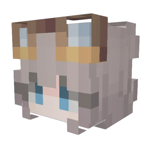 MoodyBlub Minecraft avatar head, 3D render