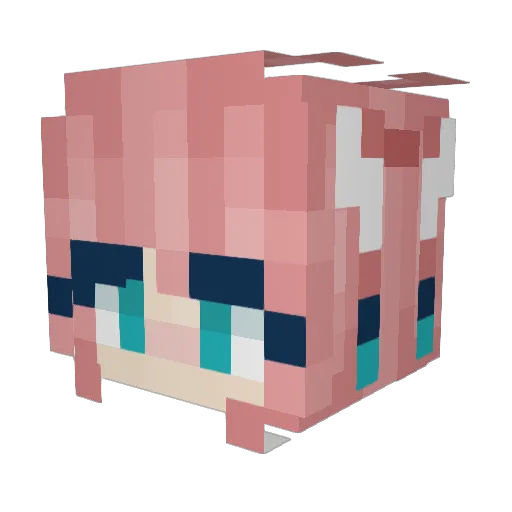 MoodyBobas Minecraft avatar head, 3D render