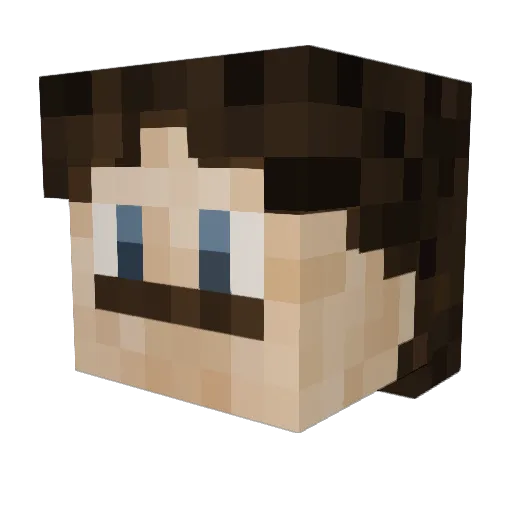MoodyMacaw Minecraft avatar head, 3D render
