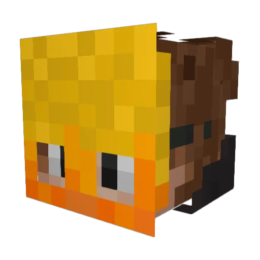 MoodyMagicMaple Minecraft avatar head, 3D render