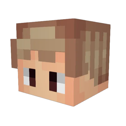 MoodyMorrison Minecraft avatar head, 3D render