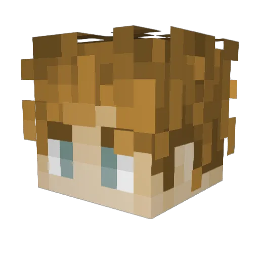 Moodyboy Minecraft avatar head, 3D render