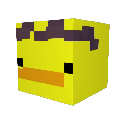 Moodyjs Minecraft avatar head, 3D render