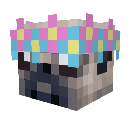 Moodypie Minecraft avatar head, 3D render