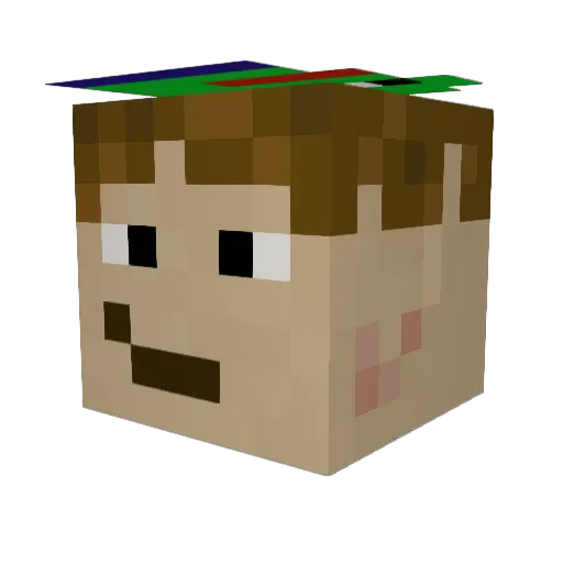 Moodz7 Minecraft avatar head, 3D render