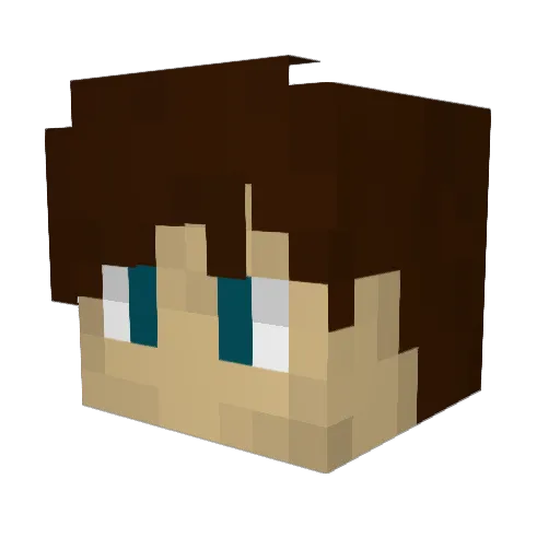 Mooeaw Minecraft avatar head, 3D render