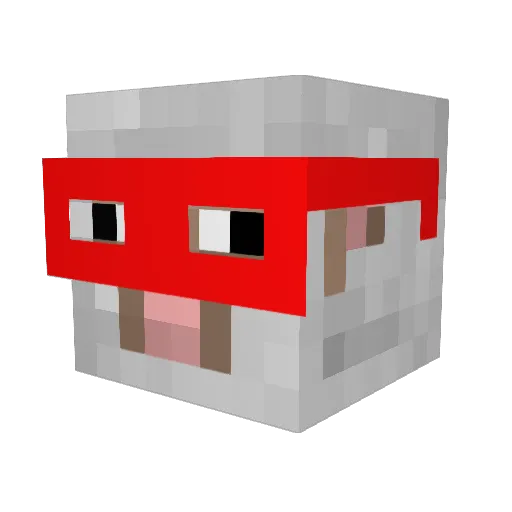 Mooeps Minecraft avatar head, 3D render