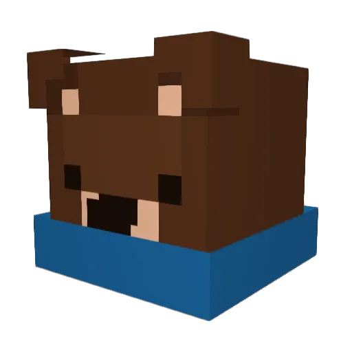 Moofly1 Minecraft avatar head, 3D render
