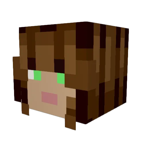 Moogas Minecraft avatar head, 3D render