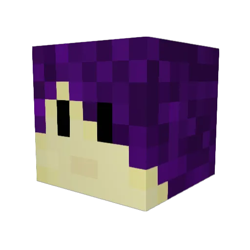 MoogleBone Minecraft avatar head, 3D render