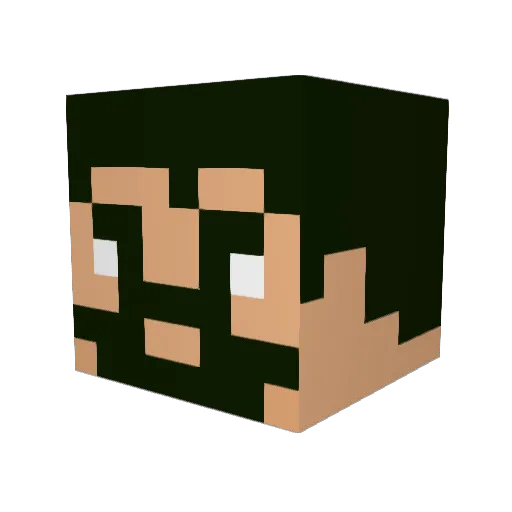 Mooglerin Minecraft avatar head, 3D render