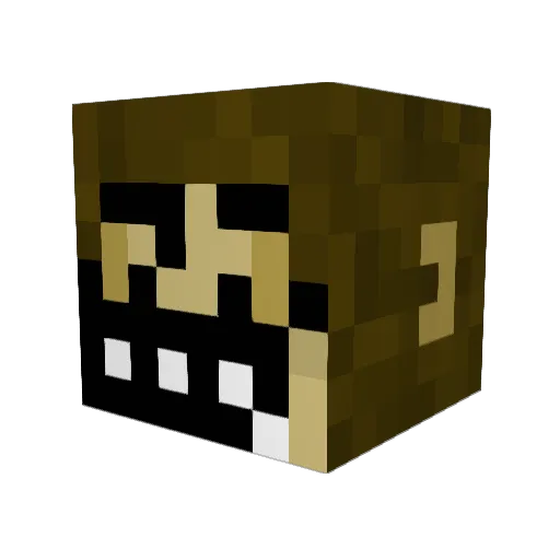 MooglexX Minecraft avatar head, 3D render
