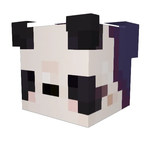 Mooherder Minecraft avatar head, 3D render