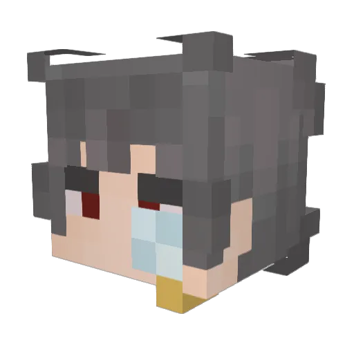 Moojijo Minecraft avatar head, 3D render