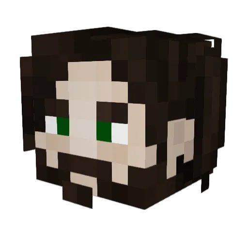 MookDoobles Minecraft avatar head, 3D render