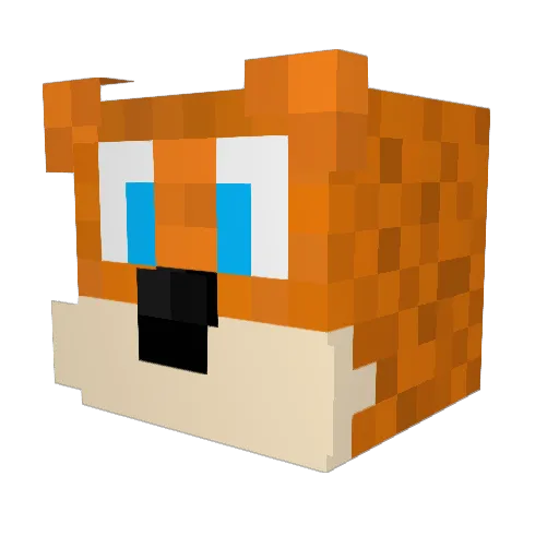 MookieDukie Minecraft avatar head, 3D render