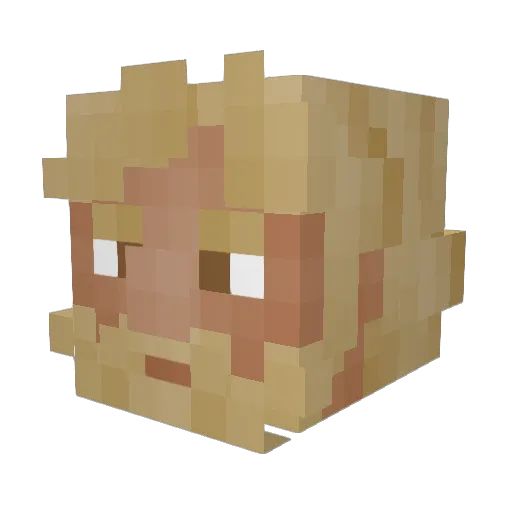 Mool1995 Minecraft avatar head, 3D render