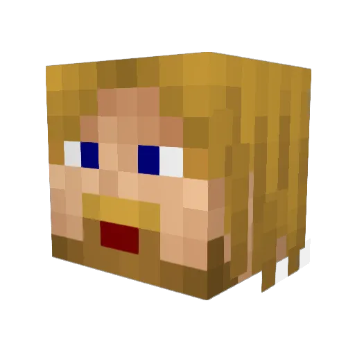 Moolari Minecraft avatar head, 3D render