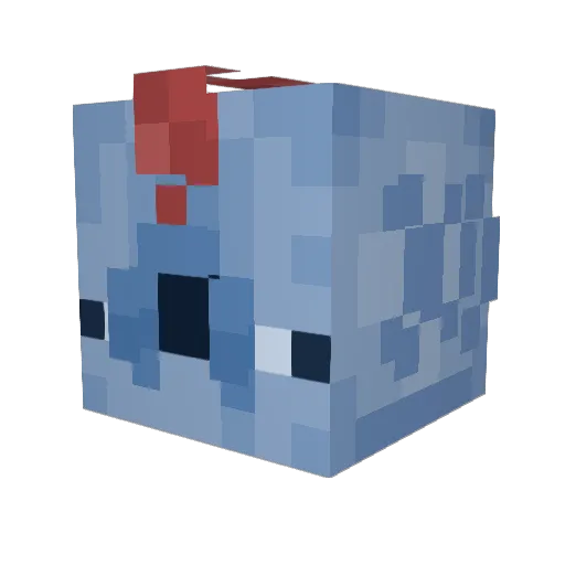 Moollar Minecraft avatar head, 3D render